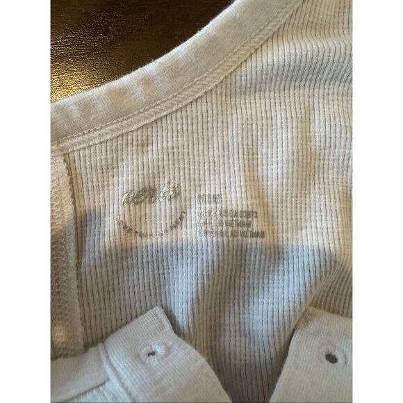 Aerie Women’s White Ribbed Henley Tank Top Medium - Picture 5 of 5